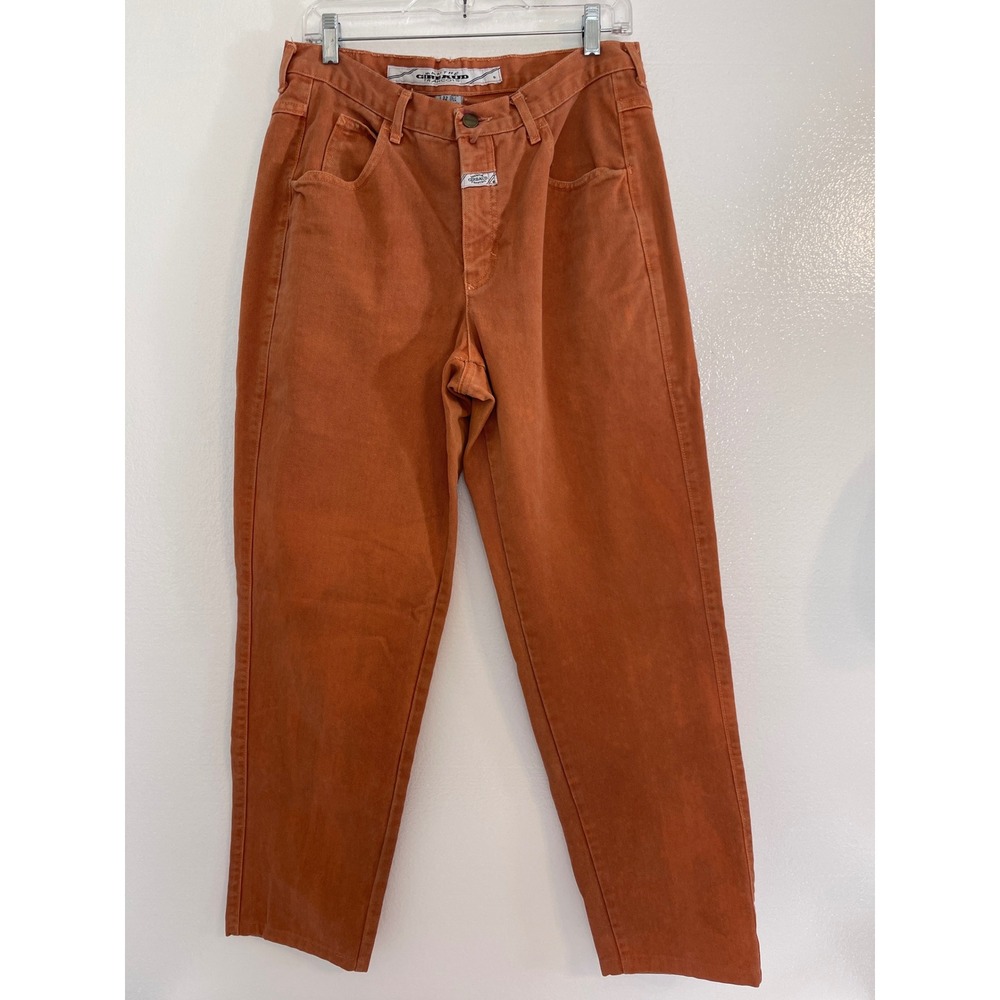 Marithe Francois Girbaud Jeans Womens 32 Orange Tapered High Rise Denim Vintage